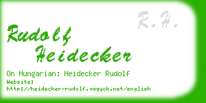 rudolf heidecker business card
